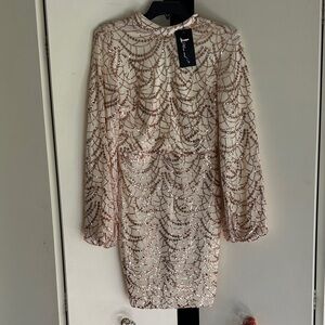 Miss Ord Sequin Long Sleeve Dress – Size M, New with Tags